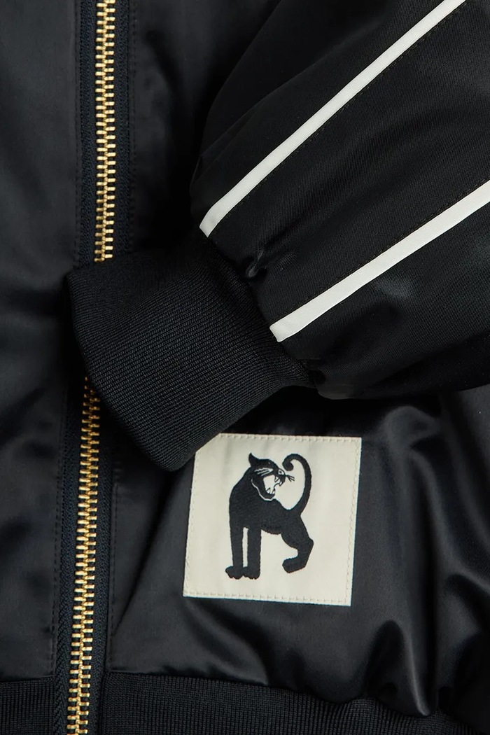 Detská bunda bomber Mini Rodini United aliens 26210104 čierna