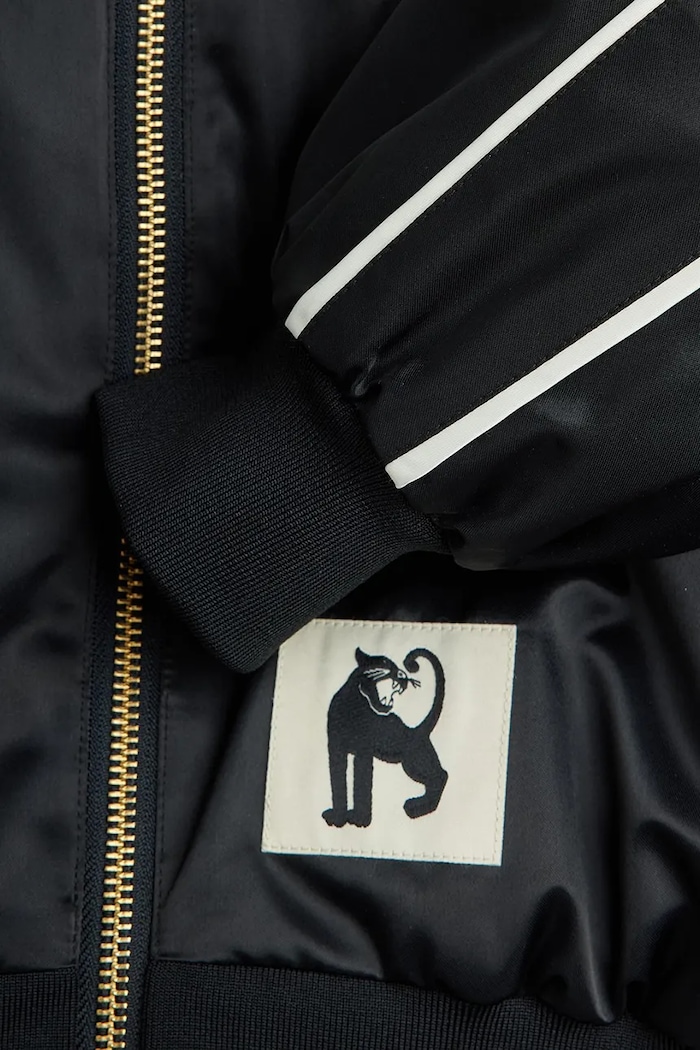 Detská bunda bomber Mini Rodini United aliens 26210104 čierna