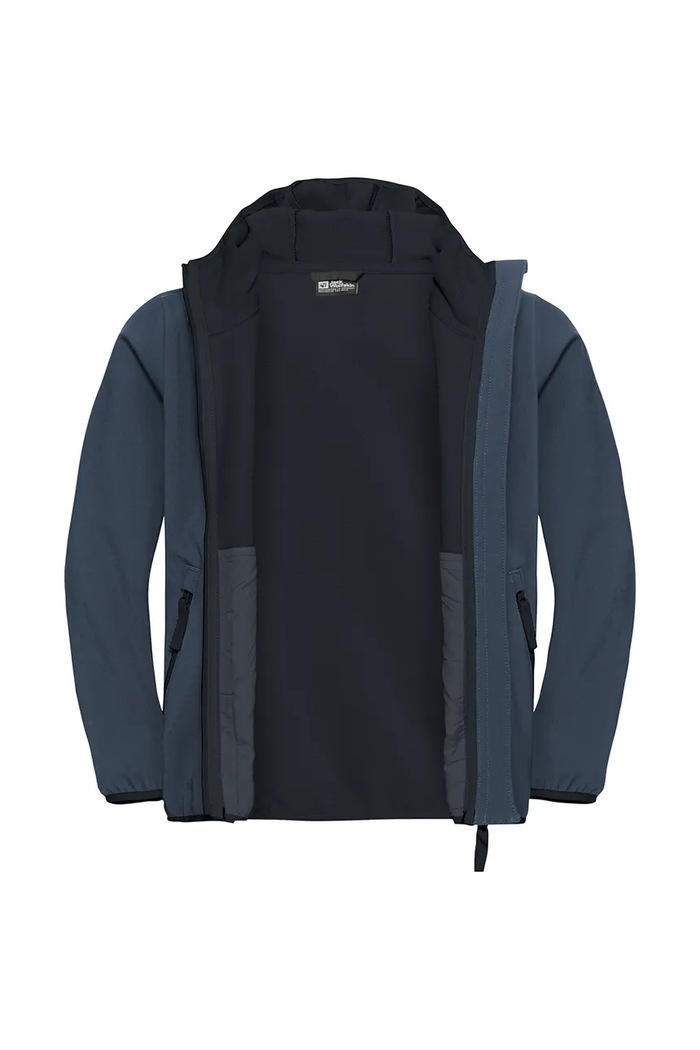 Jack Wolfskin geacă softshell pentru copii FOURWINDS JACKET KIDS bleumarin A61854.104.152