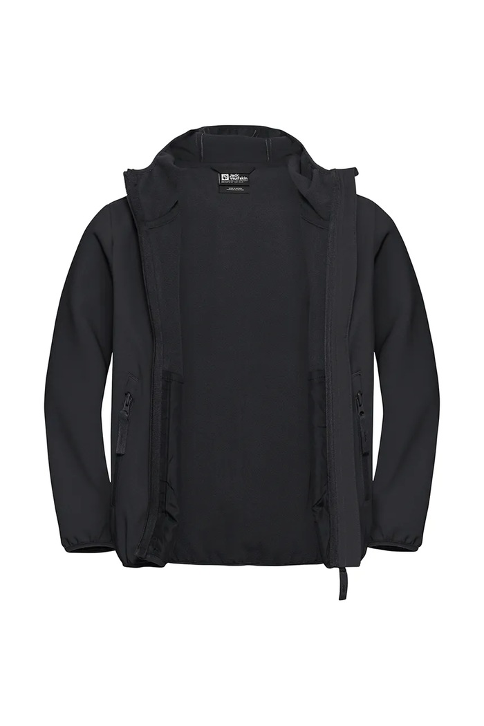 Jack Wolfskin geacă softshell pentru copii FOURWINDS JACKET KIDS negru A61854.104.152
