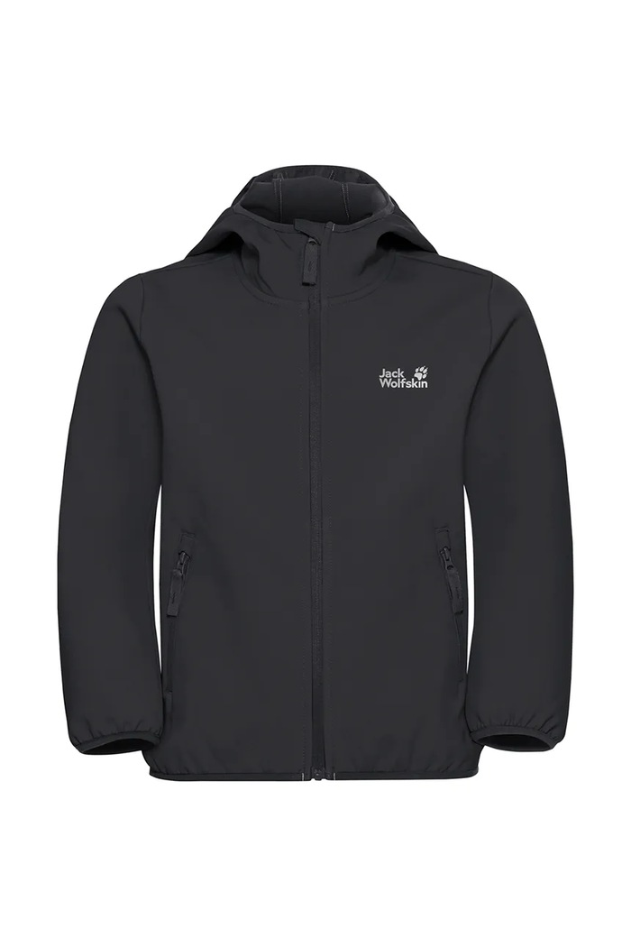 Jack Wolfskin geacă softshell pentru copii FOURWINDS JACKET KIDS A61854.164.176. negru SS26