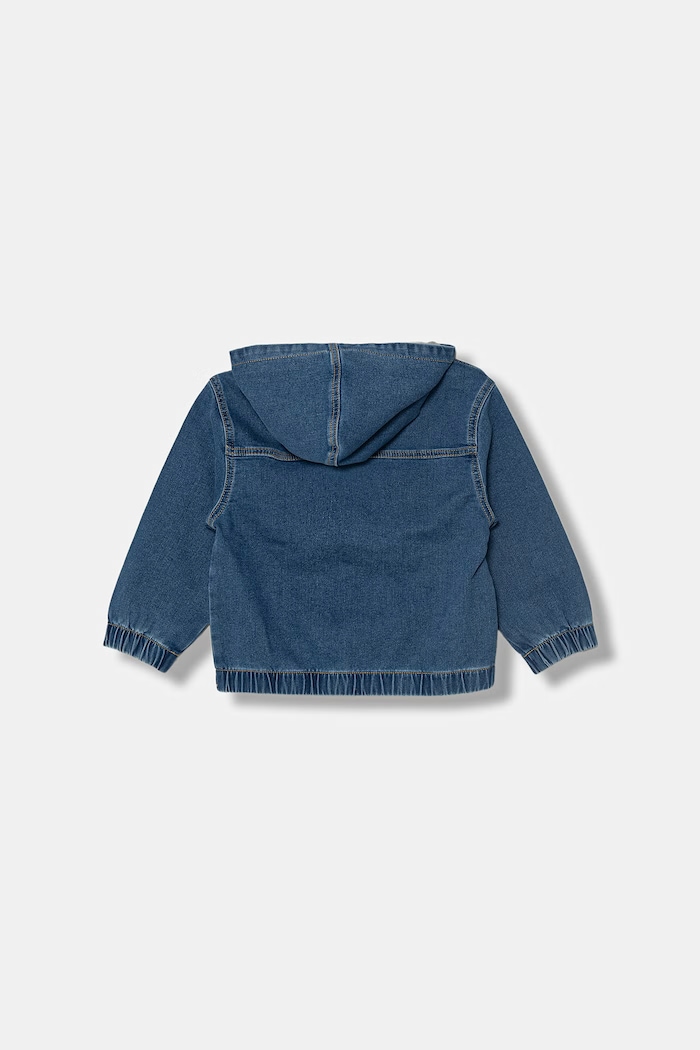 United Colors of Benetton kurtka jeansowa dziecięca bawełniana z elastanem 24LGGN04I.P.Stagionale granatowy SS26