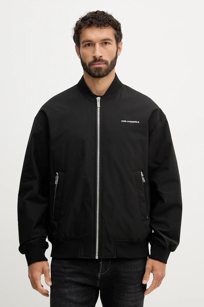 Bunda Karl Lagerfeld bomber čierna 561533.505005
