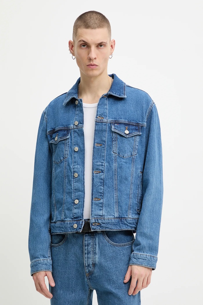 Tommy Jeans farmerdzseki nem bélelt kék DM0DM22635