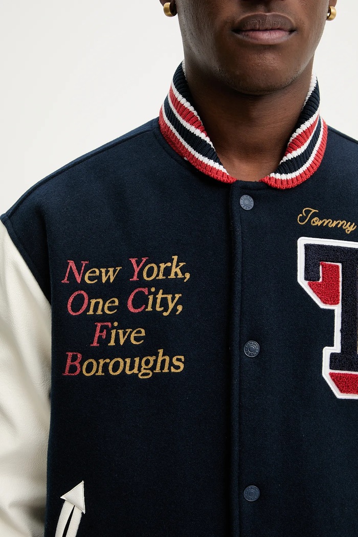 Μπουφάν bomber με προσθήκη μαλλιού Tommy Jeans DM0DM22729 σκούρο μπλε