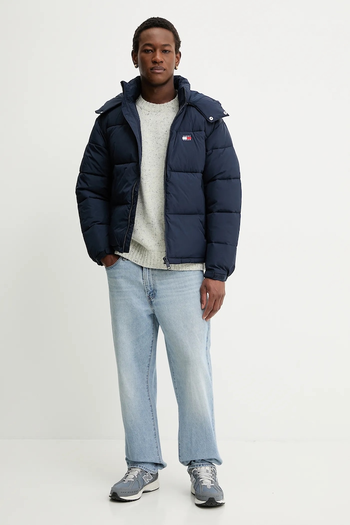 Tommy Jeans rövid kabát DM0DM22730 sötétkék SS26