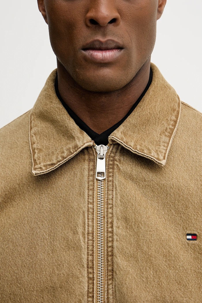 Памучно яке Tommy Hilfiger MW0MW42576 зелен