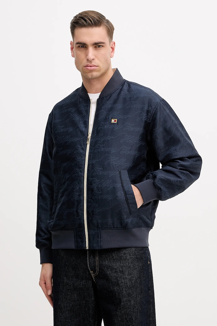 Dvostranska bomber jakna Tommy Hilfiger Drugo mornarsko modra MW0MW42011