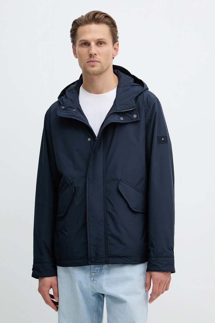 Tommy Hilfiger rövid kabát enyhén szigetelt sötétkék MW0MW42563