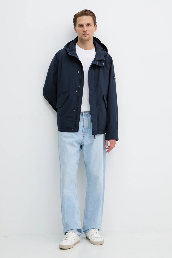 Tommy Hilfiger rövid kabát MW0MW42563 sötétkék SS26