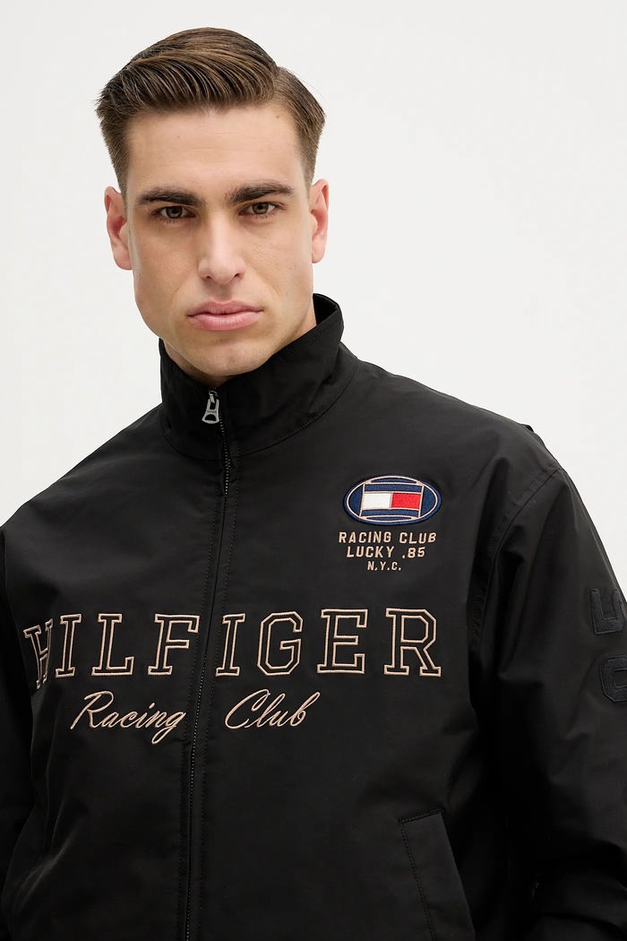 Μπουφάν Tommy Hilfiger μαύρο MW0MW42565