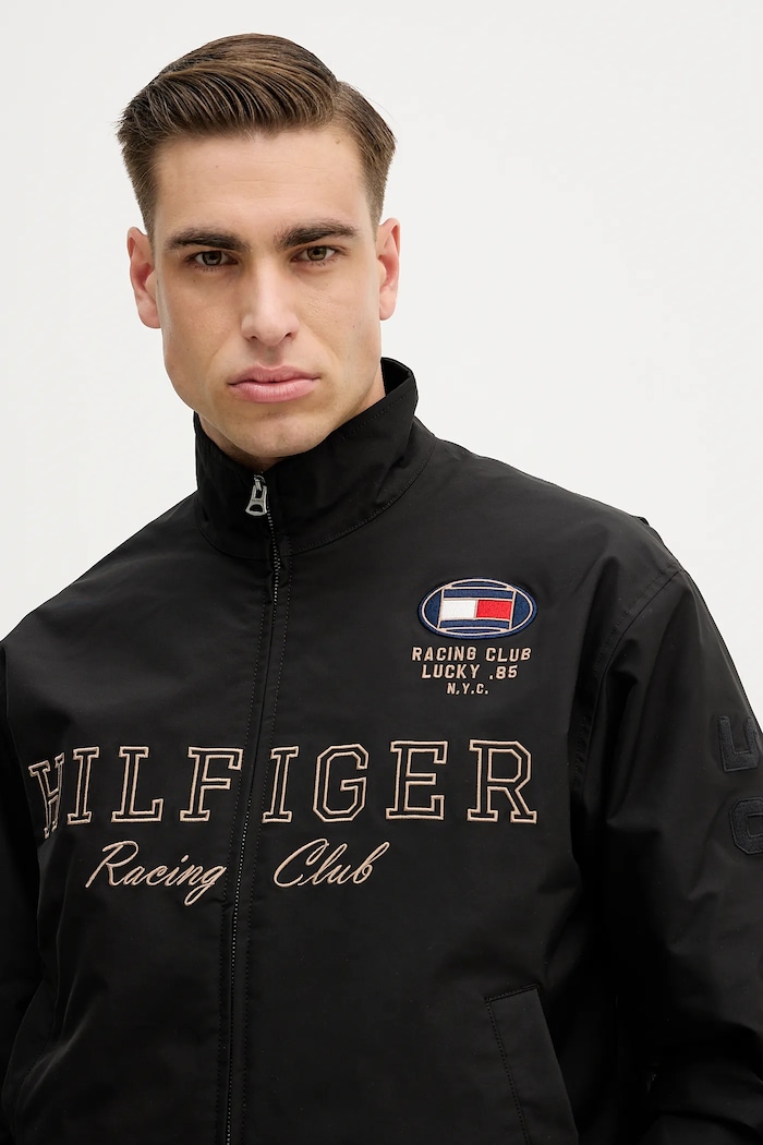 Μπουφάν Tommy Hilfiger μαύρο MW0MW42565