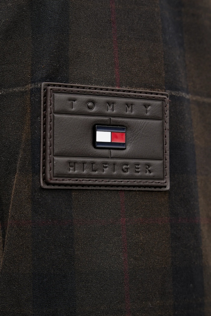 Βαμβακερό μπουφάν Tommy Hilfiger MW0MW42566 καφέ