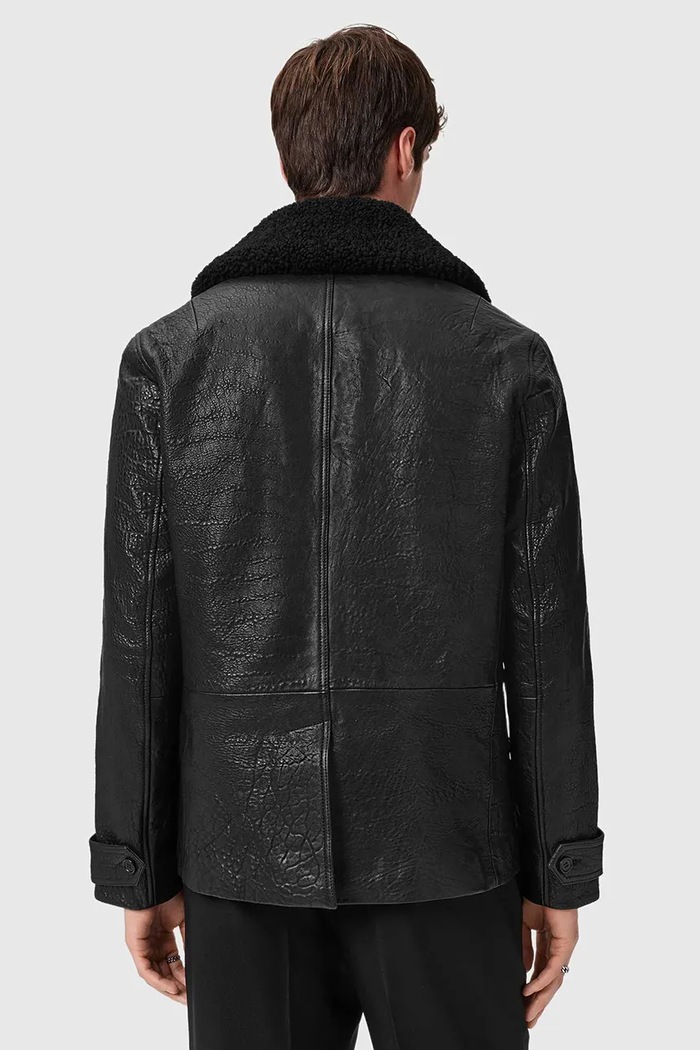 AllSaints kurtka skórzana M031LD czarny SS26
