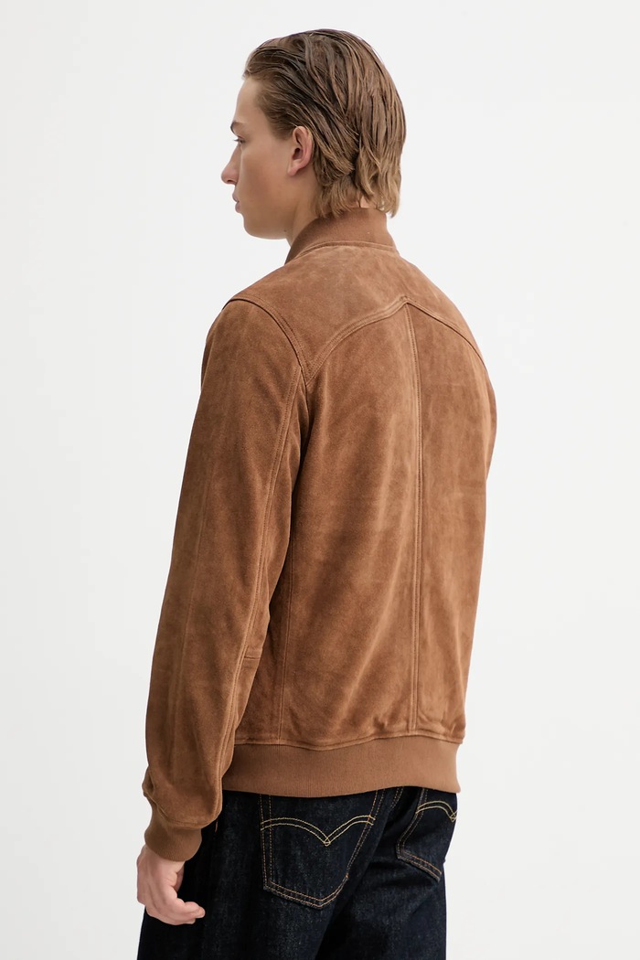Oblečenie Semišová bunda bomber AllSaints M034LD hnedá
