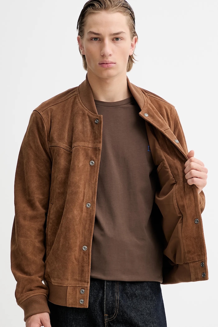 Semišová bunda bomber AllSaints M034LD