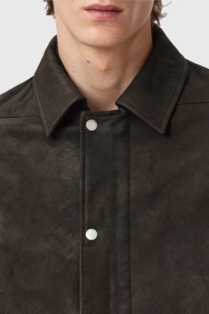 Μπουφάν AllSaints καφέ M037LD