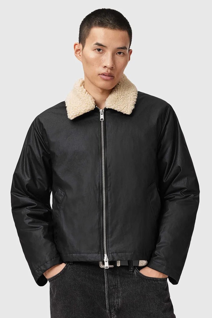 Μπουφάν AllSaints άλλο μαύρο M040OD