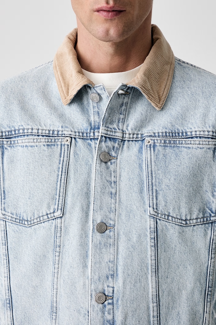 Drôle de Monsieur džínová bunda pánská džínová La Veste Jean Délavée modrá PERM.JT256.CO123.LBE