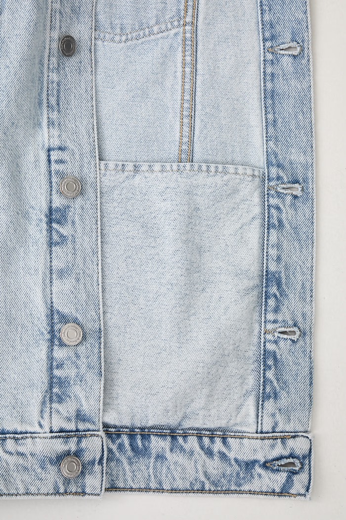 Drôle de Monsieur La Veste Jean Délavée kurtka jeansowa męska PERM.JT256.CO123.LBE niebieski