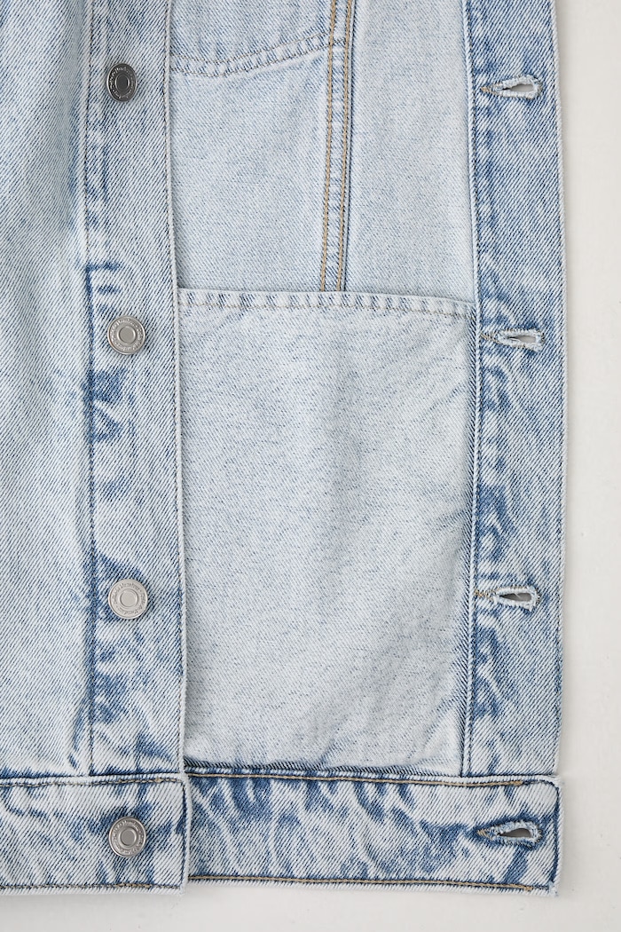 Drôle de Monsieur džínová bunda pánská džínová La Veste Jean Délavée PERM.JT256.CO123.LBE modrá