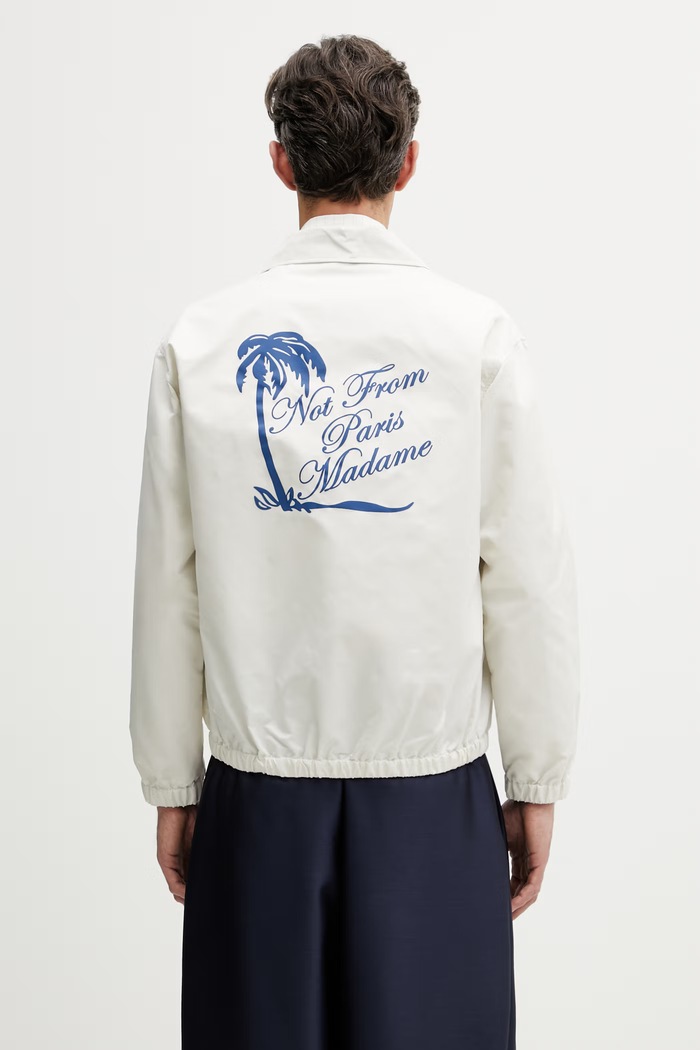 Drôle de Monsieur Slogan Palmier short jacket Men's beige K.JT277.PA014.OW