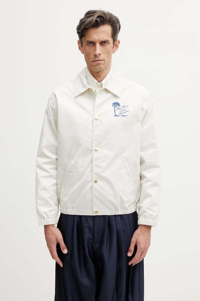Clothing Drôle de Monsieur Slogan Palmier short jacket Men's K.JT277.PA014.OW beige