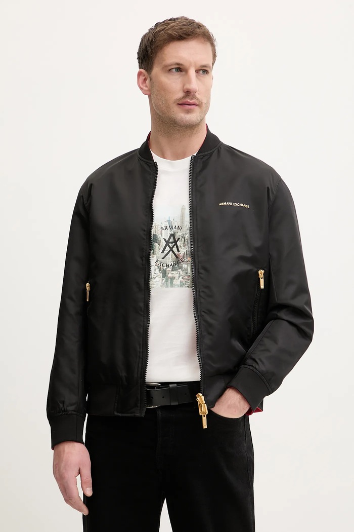 Dvostranska bomber jakna Armani Exchange Drugo črna XM002026.AF19828