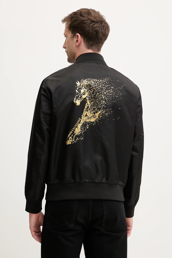 Dvostranska bomber jakna Armani Exchange črna XM002026.AF19828