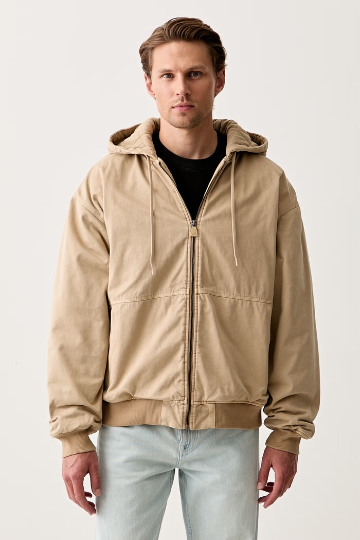 adidas Originals átmeneti kabát férfi pamut Equipment Jacket enyhén szigetelt bézs KE6076