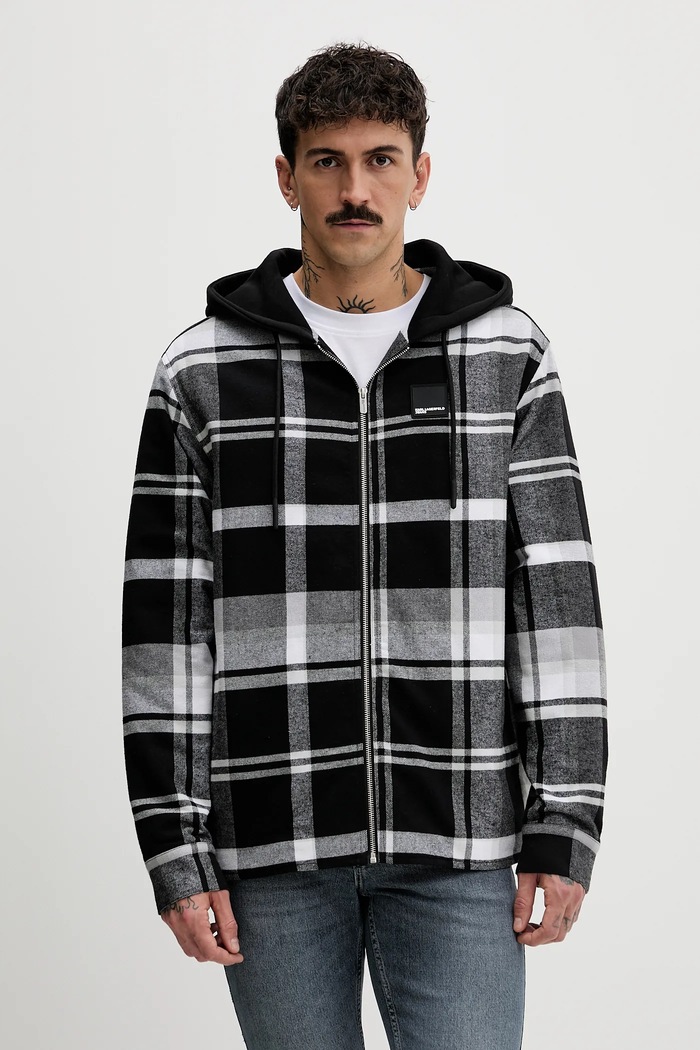 Karl Lagerfeld Jeans rövid kabát enyhén szigetelt szürke B1M14022