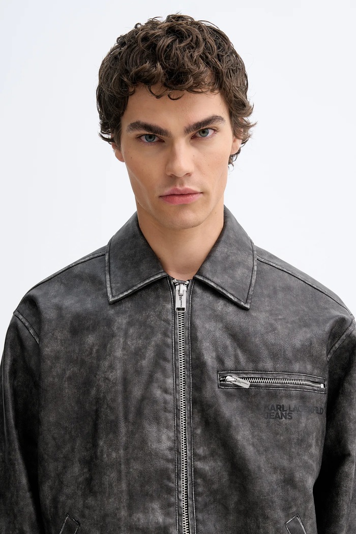 Bunda Karl Lagerfeld Jeans sivá B1M15022