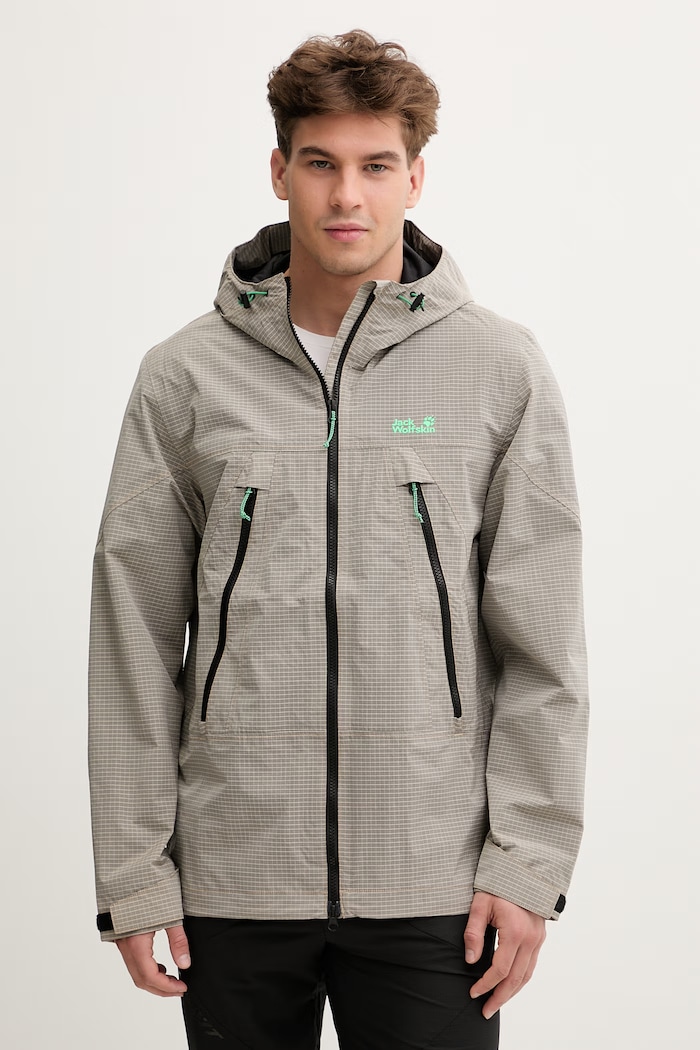 Jack Wolfskin športová bunda pánska Find The Wild béžová A65896