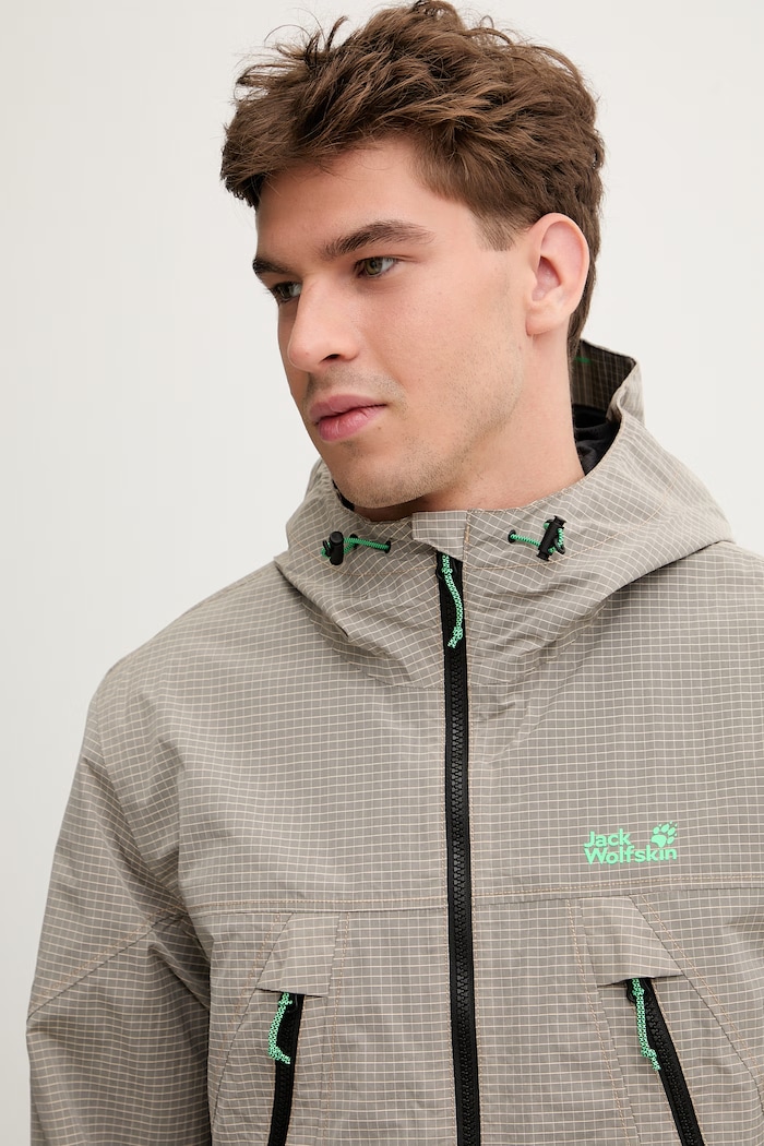 Jack Wolfskin športová bunda pánska Find The Wild béžová A65896