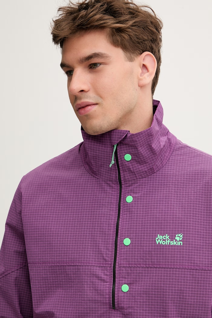 Jack Wolfskin prechodná bunda pánska Find The Wild fialová A65898