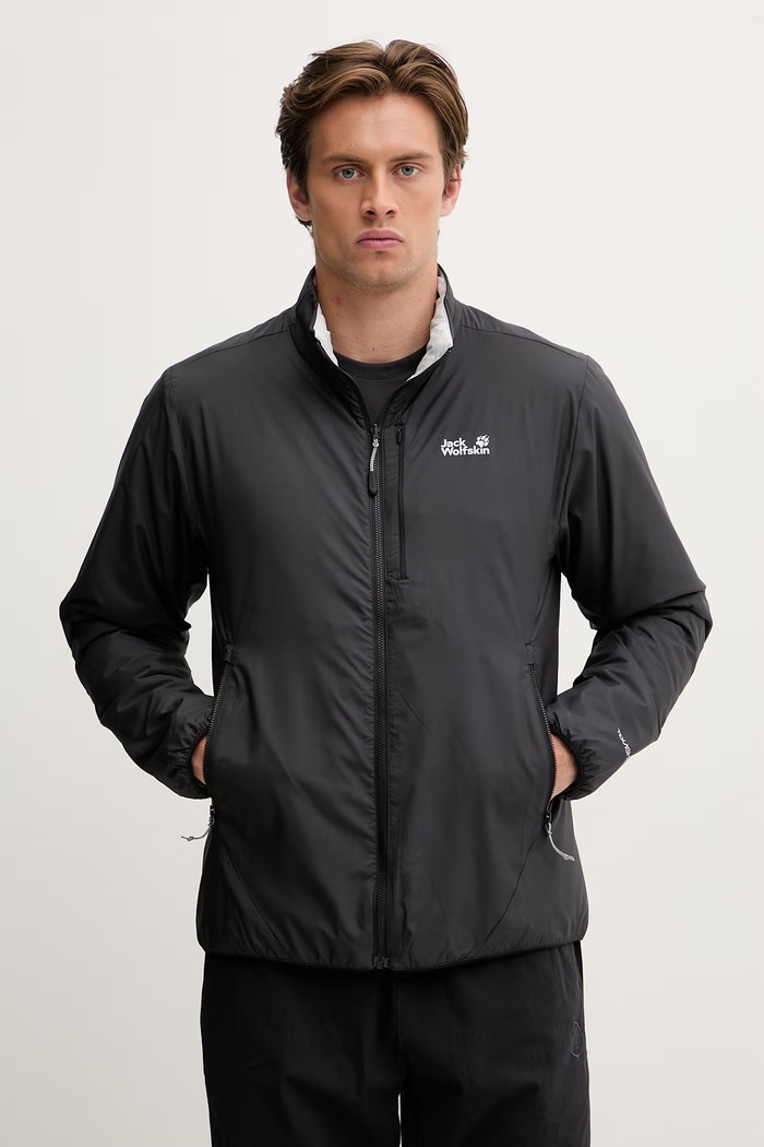 Jack Wolfskin obojstranná bunda pánska Trail Light Ins 2in1 A65867 sivá SS26