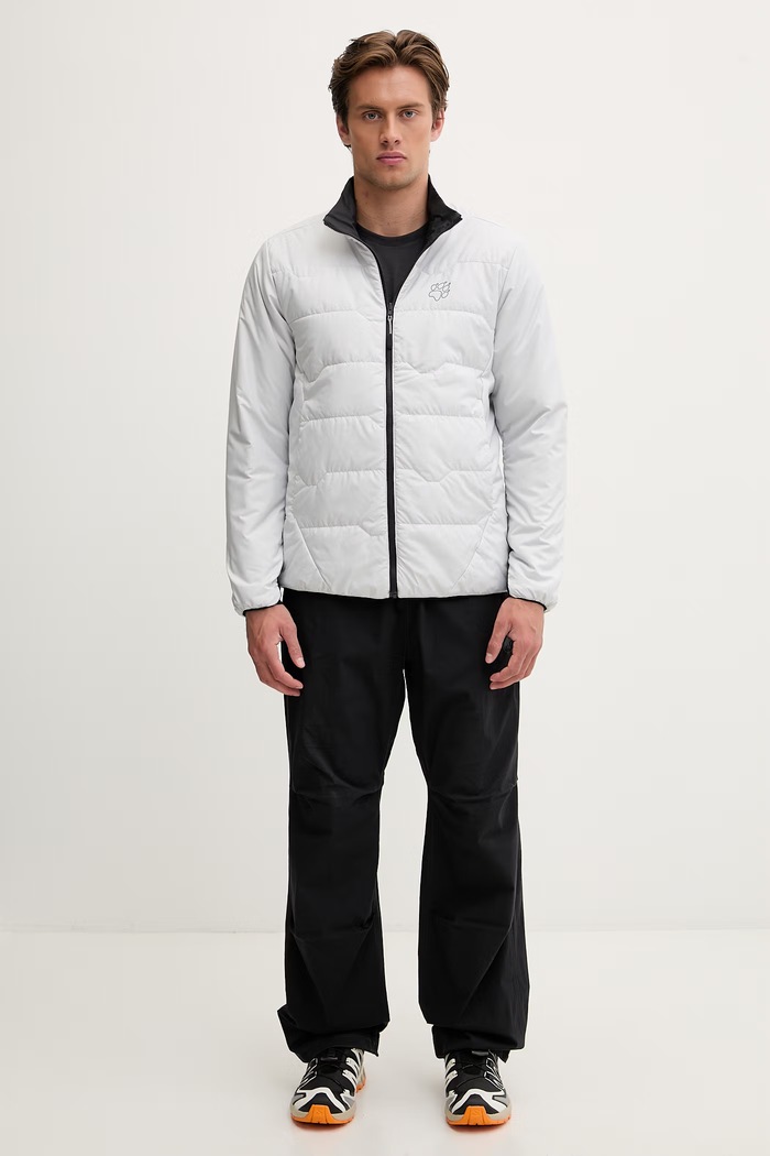 Oblečenie Jack Wolfskin obojstranná bunda pánska Trail Light Ins 2in1 A65867 sivá
