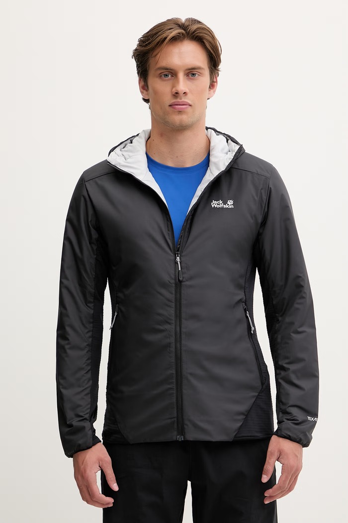 Jack Wolfskin trekingová bunda pánska Trail Light Hybrid čierna A65844