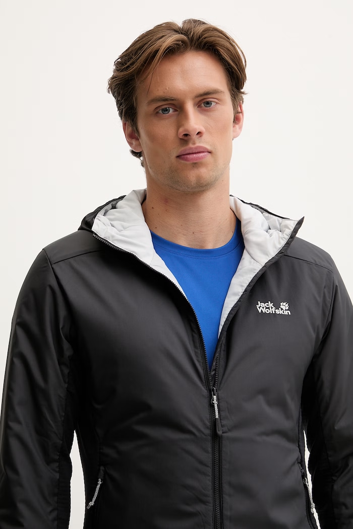 Jack Wolfskin trekingová bunda pánska Trail Light Hybrid čierna A65844