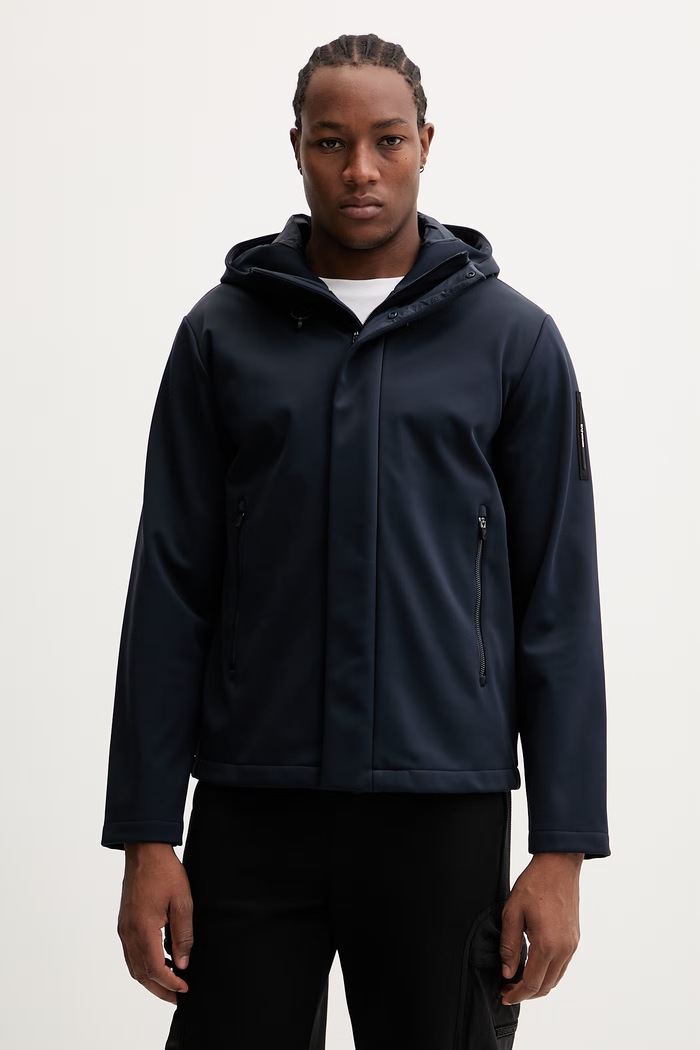 Bunda EA7 Emporio Armani jemné zateplenie tmavomodrá AF13891.7M002476