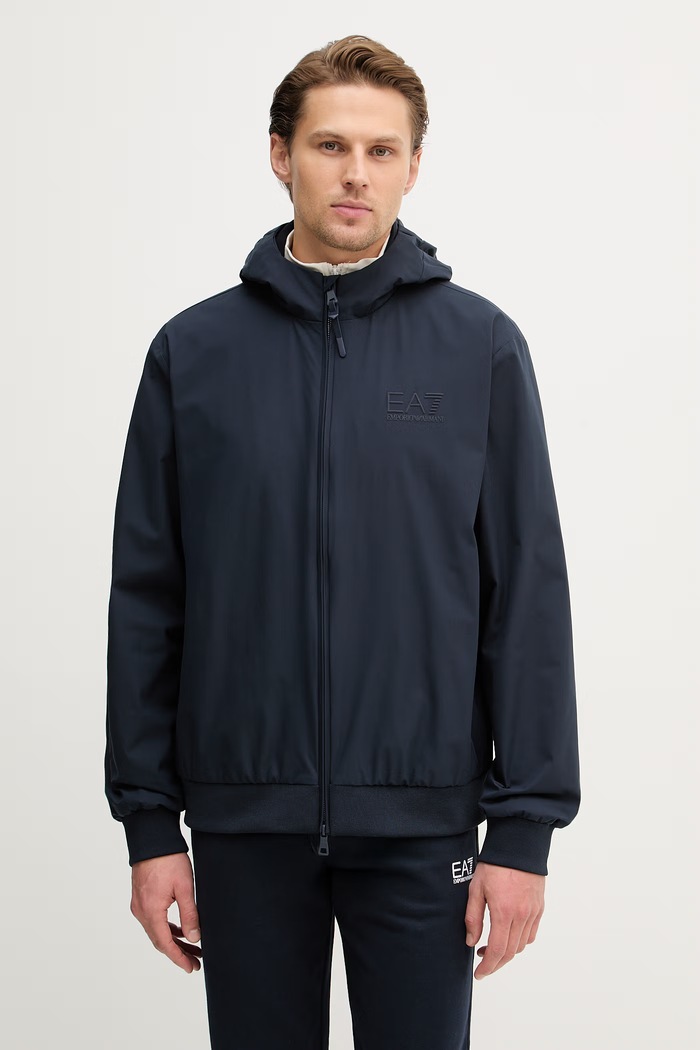 Куртка EA7 Emporio Armani з капюшоном темно-синій AF21228.7M002279