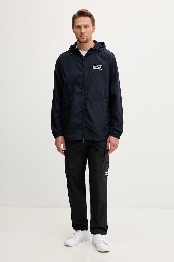 EA7 Emporio Armani geacă de tranziție pentru bărbați AF12594.7M001321 bleumarin SS26