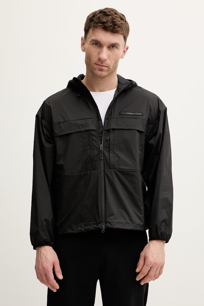 EA7 Emporio Armani bunda pánska čierna AF21031.7M001594