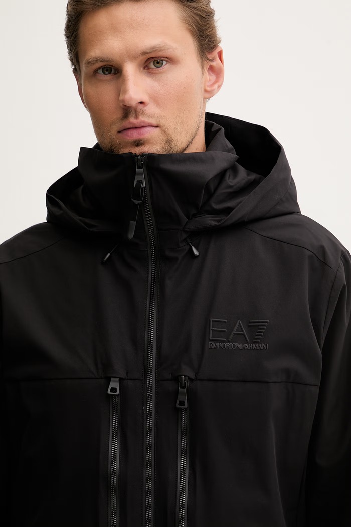 EA7 Emporio Armani bunda pánska čierna AF21228.7M001369
