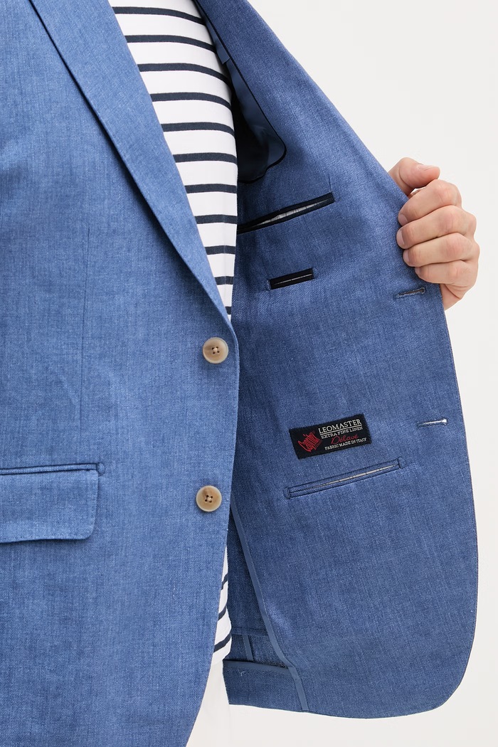 Hackett London мъжки от лен HM4400143R син