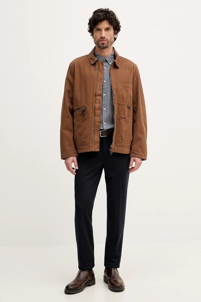 Bavlnená bunda Barbour MCA1083 hnedá SS26