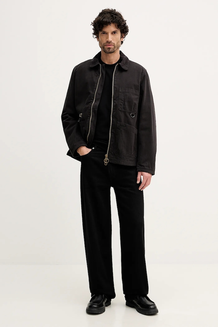 Bavlněná bunda Barbour MCA1083 černá SS26
