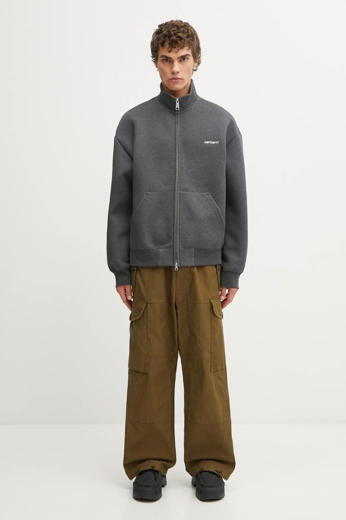 Mikina Carhartt WIP Alda Zip Sweat Jacket I036056.0D2XX sivá