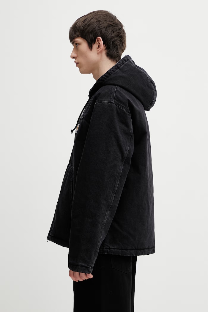 Хлопковая джинсовая куртка Carhartt WIP Cleveland Jacket I036258.8906 чёрный SS26
