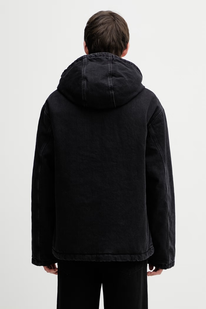 Одежда Хлопковая джинсовая куртка Carhartt WIP Cleveland Jacket I036258.8906 чёрный